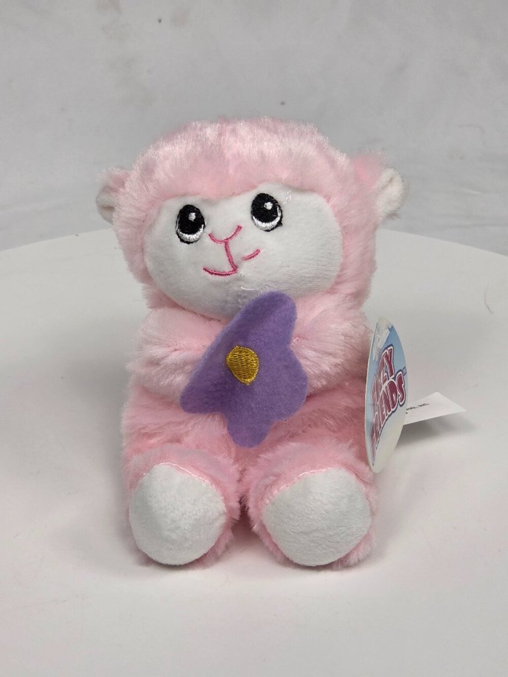 Fuzzy Friends Pink Sheep Lamb plush stuffed animal 6"